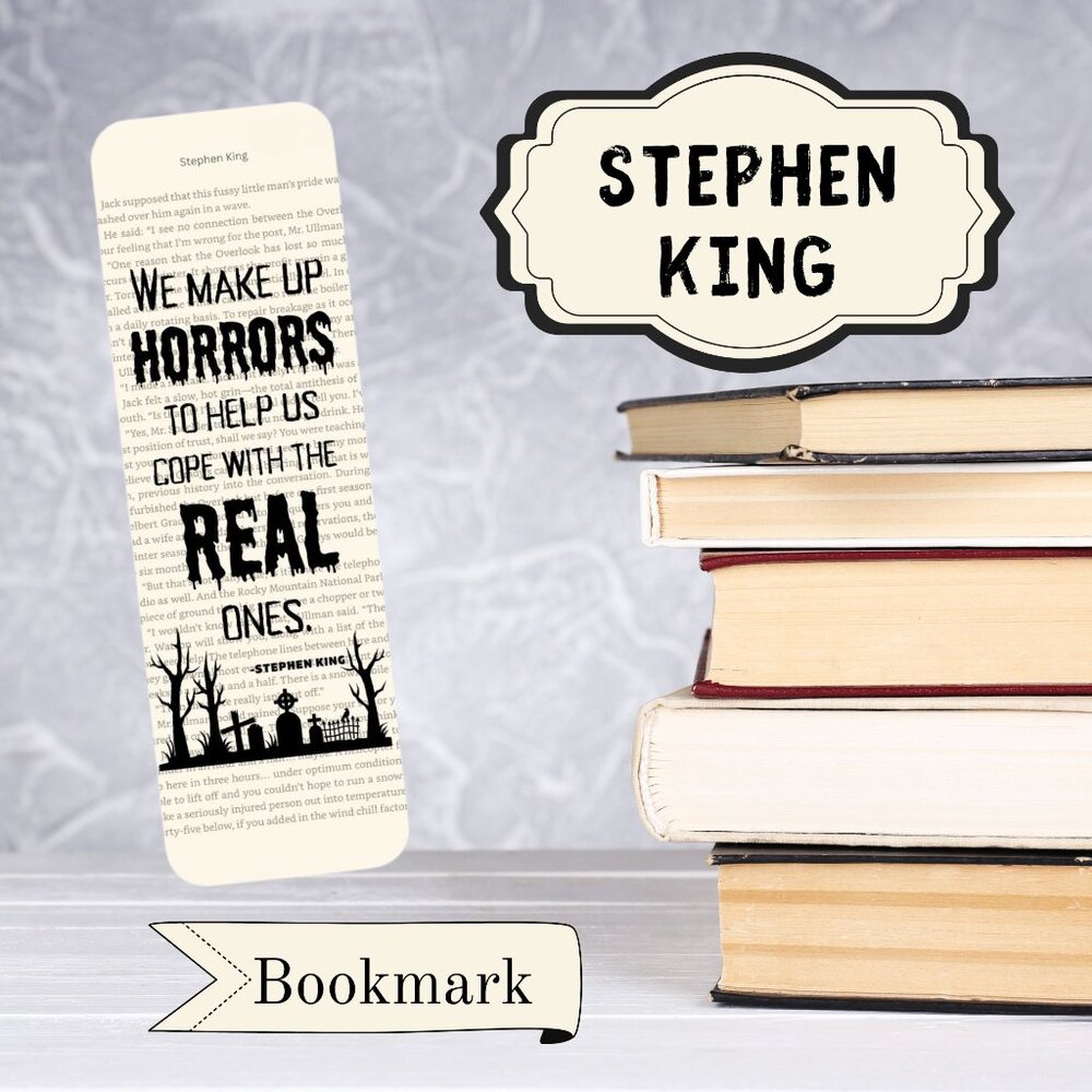 Stephen King Quote Book Page Bookmark, Bookish, Book Accessories